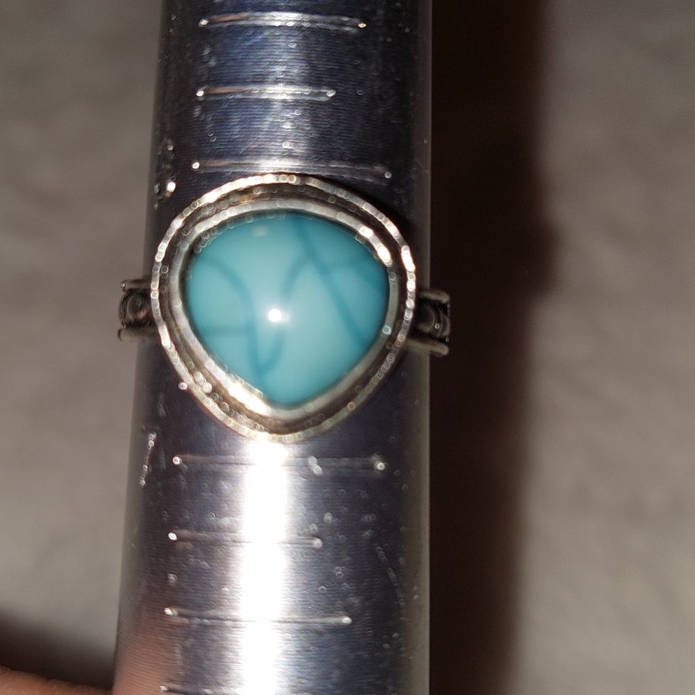 Turquoise Silver Ring - image 6